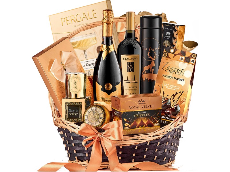 Coș cadou Sparkling Gold