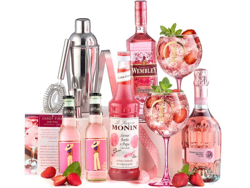 Candy Pink Gin Fizz Cocktail Party